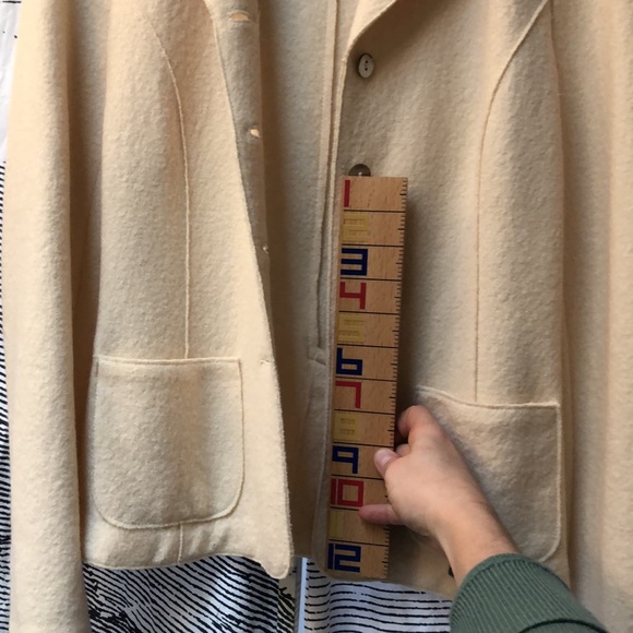 Geiger of Austria Cream Women’s Boiled Wool Blazer Sz. S - Picture 14 of 15
